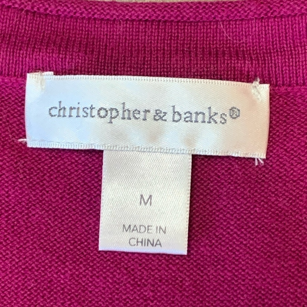 Christopher & Banks Sweater Tank Raspberry Layer - Picture 9 of 10